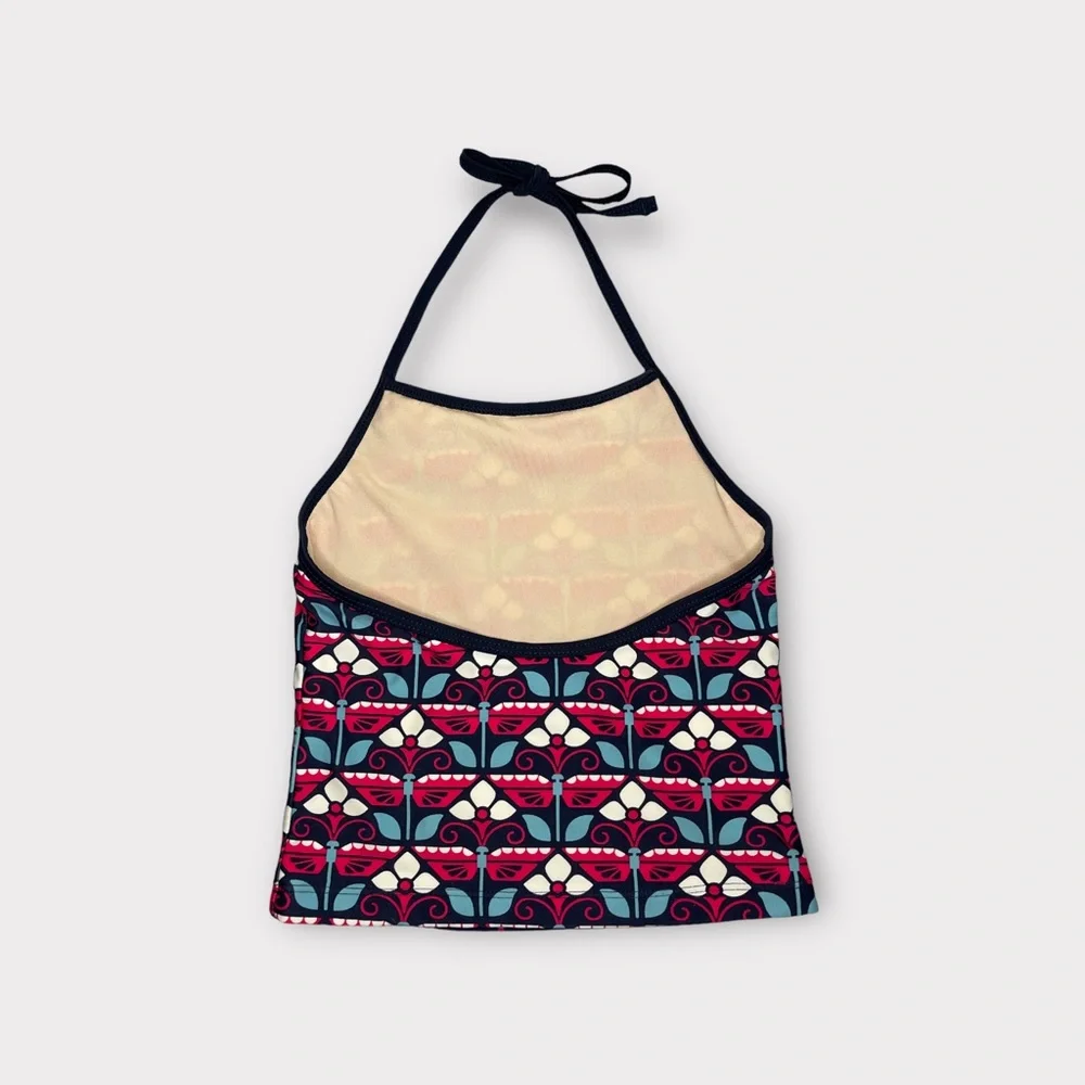 Tea Collection Pattern Halter Swim Top